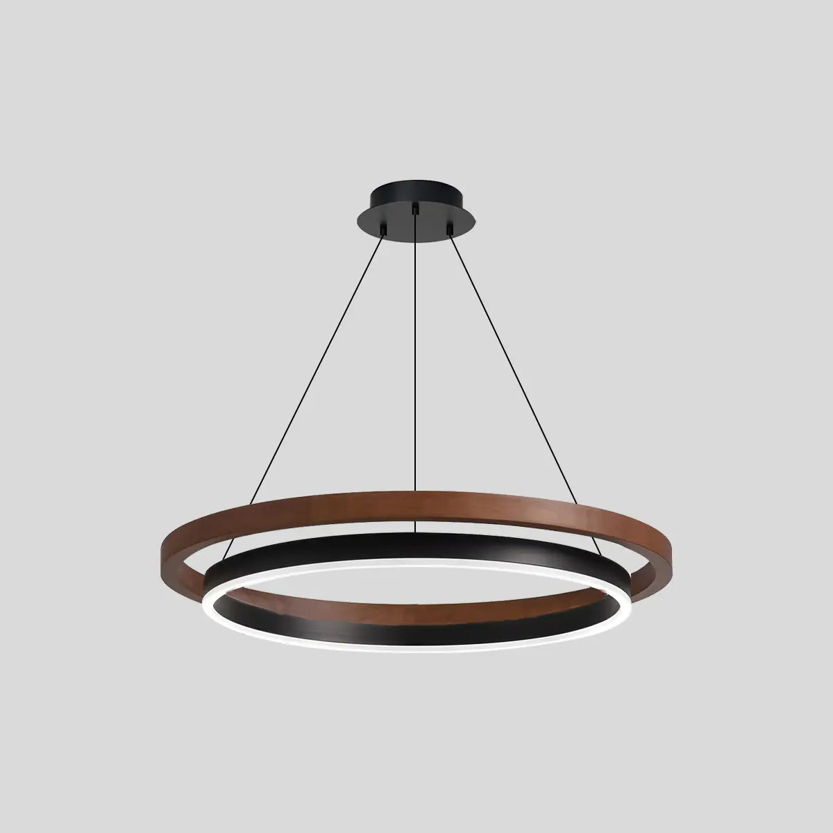 Antizer Circular LED Wood Chandelier for Dining Room