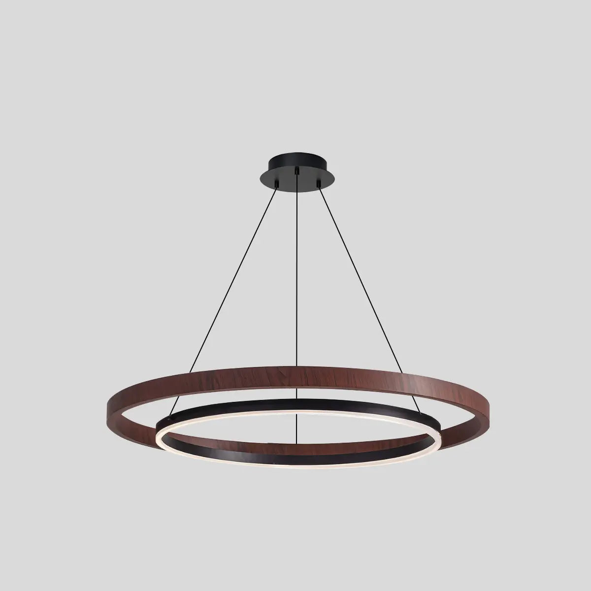 Antizer Circular LED Wood Chandelier for Dining Room