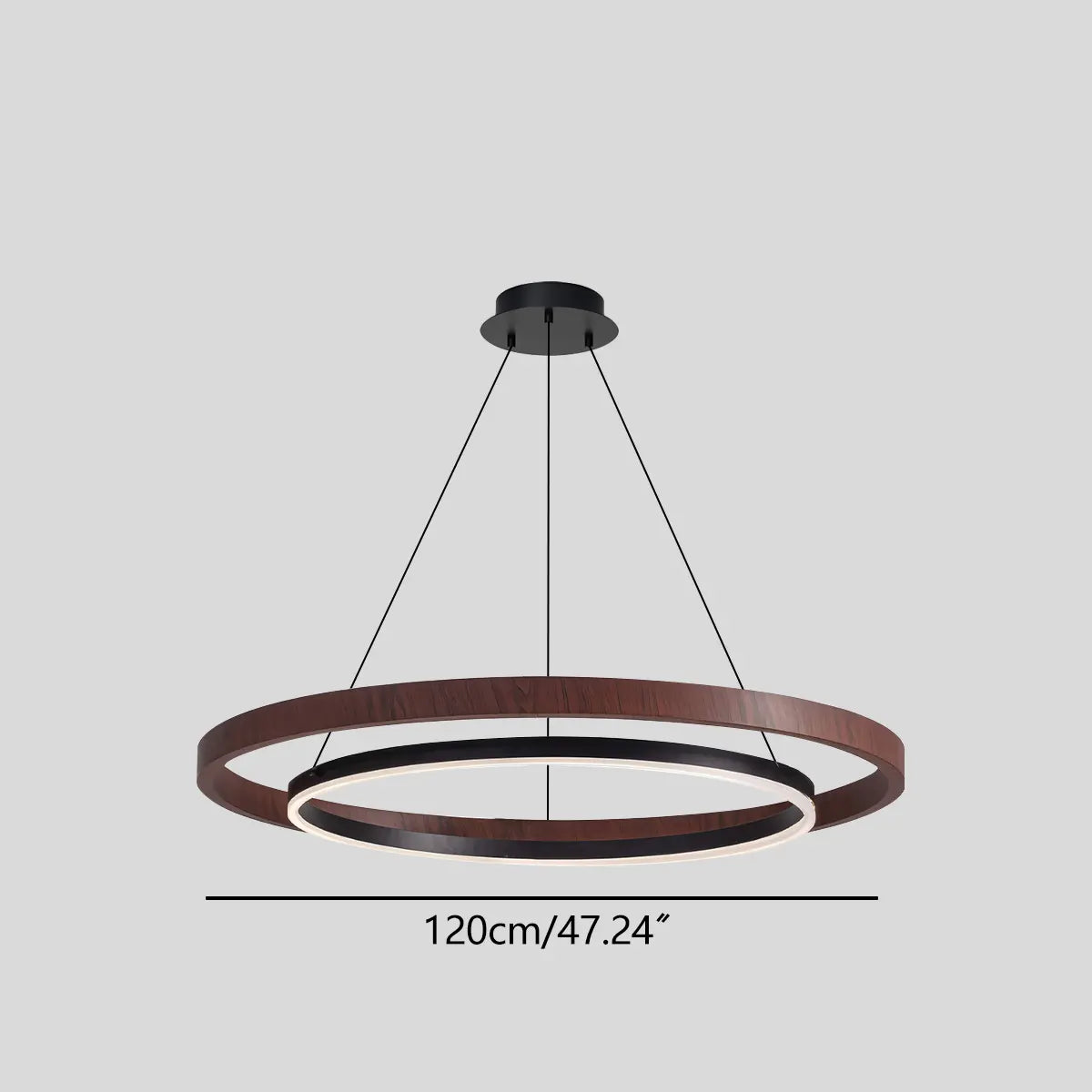 Antizer Circular LED Wood Chandelier for Dining Room