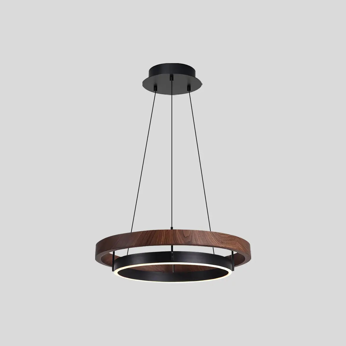 Antizer Circular LED Wood Chandelier for Dining Room