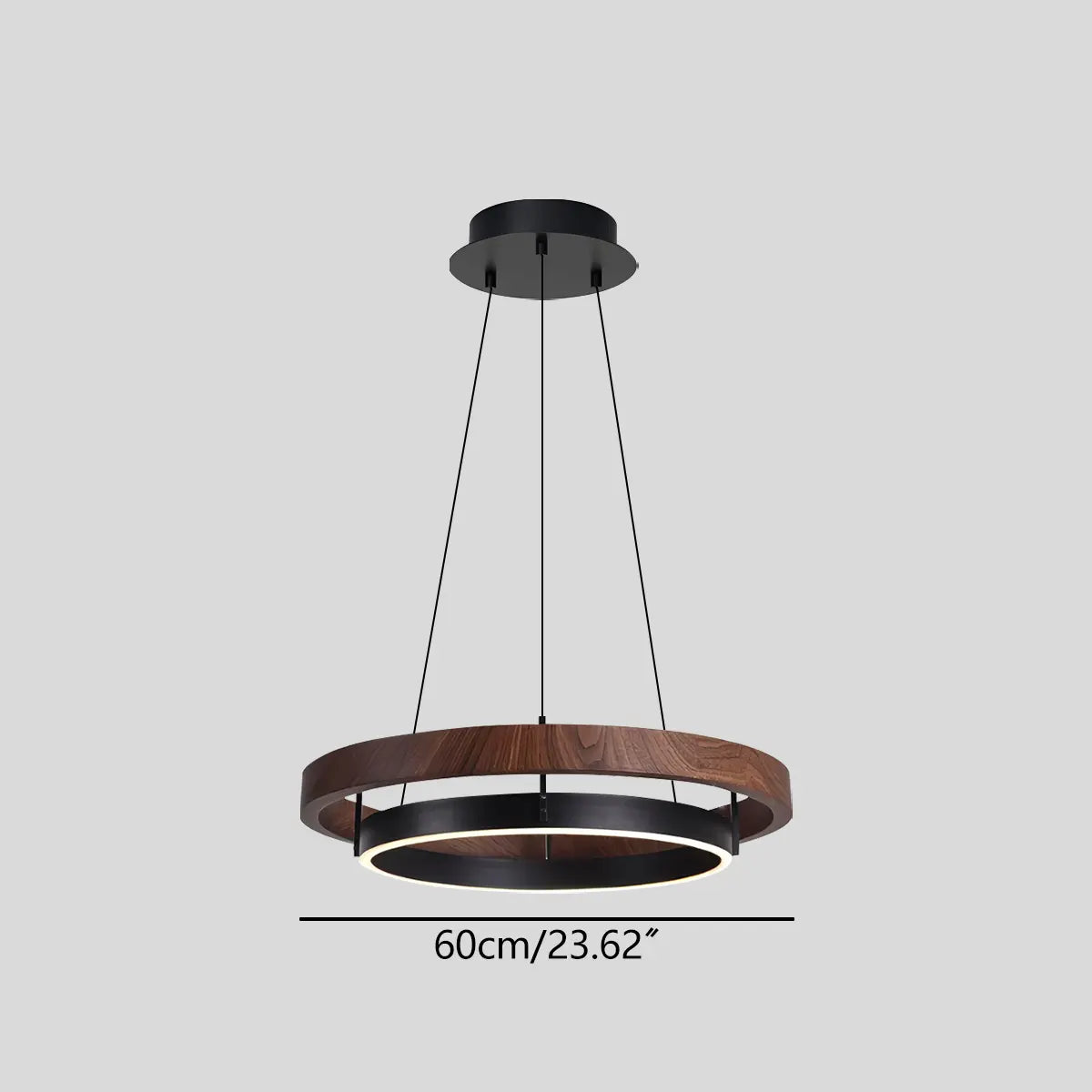 Antizer Circular LED Wood Chandelier for Dining Room