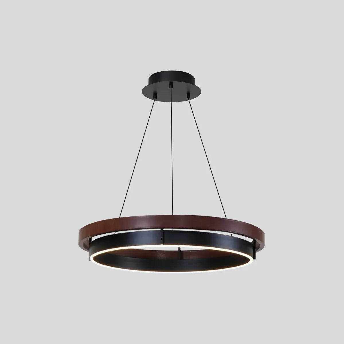 Antizer Circular LED Wood Chandelier for Dining Room