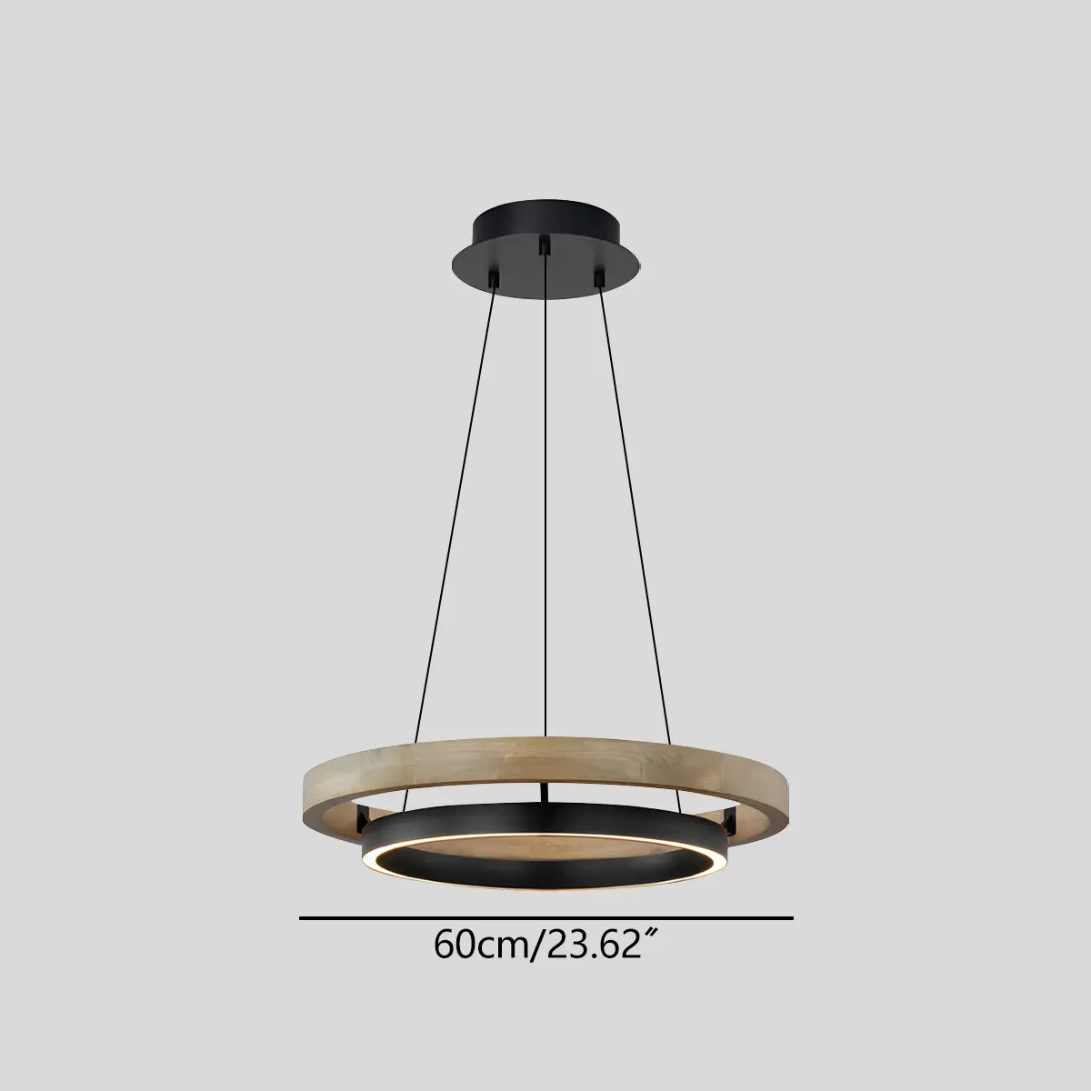 Antizer Circular LED Wood Chandelier for Dining Room