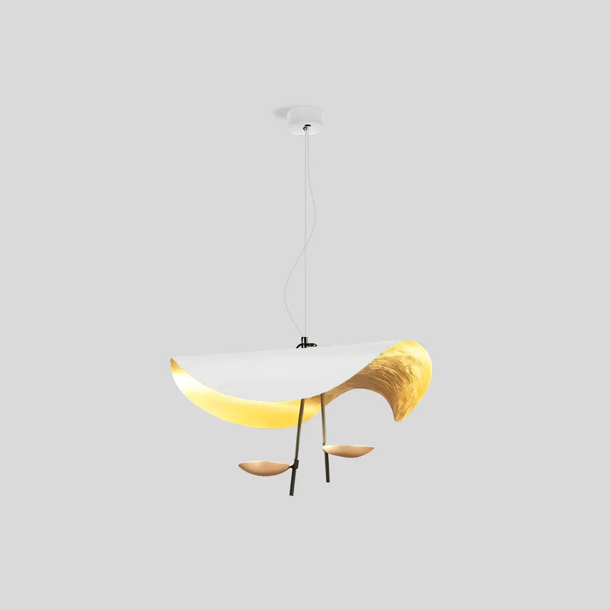 Antizer Modern Sculptural Leaf Pendant Light