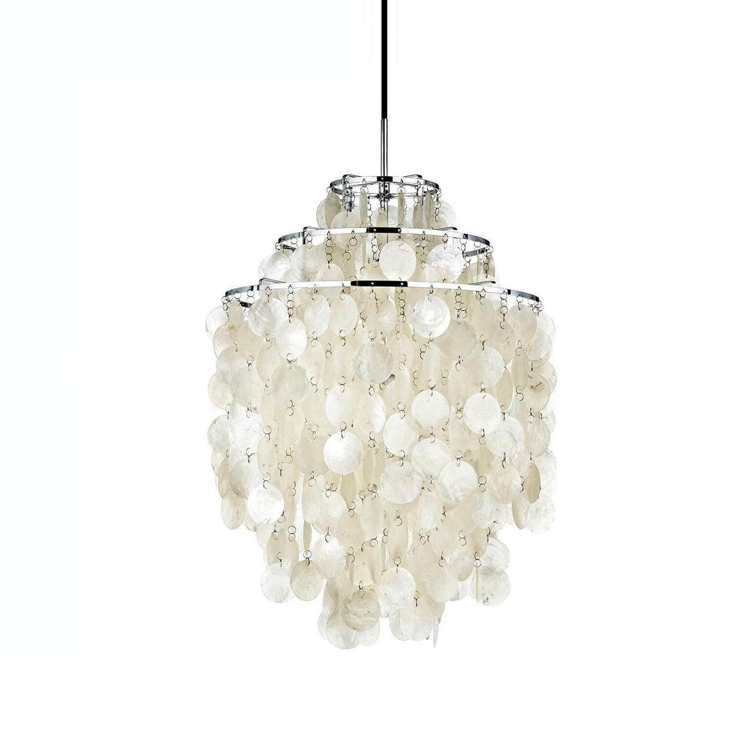 Antizer Round Shell Chandelier for Bedroom Living Room