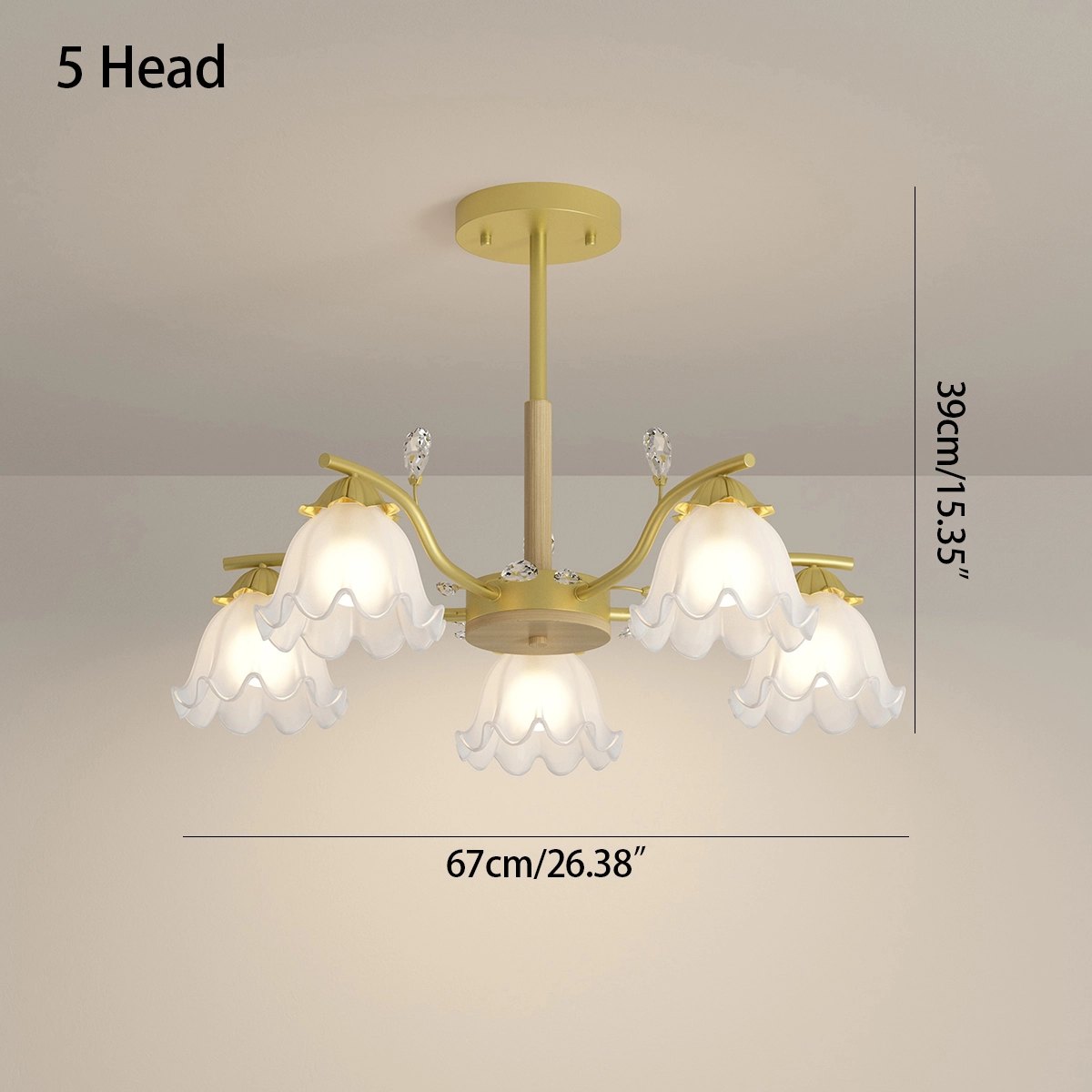Antizer Creative Lily of the Valley Flower Chandelier