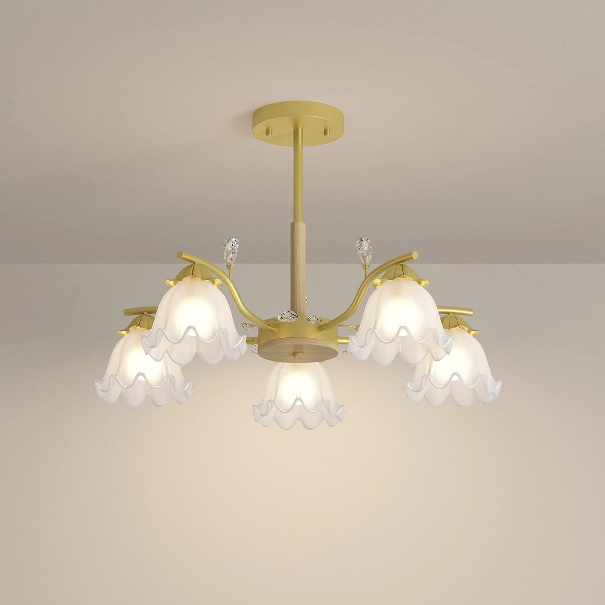 Antizer Creative Lily of the Valley Flower Chandelier