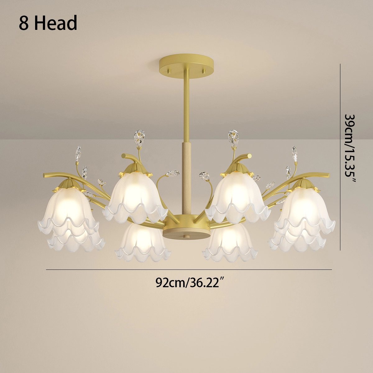Antizer Creative Lily of the Valley Flower Chandelier
