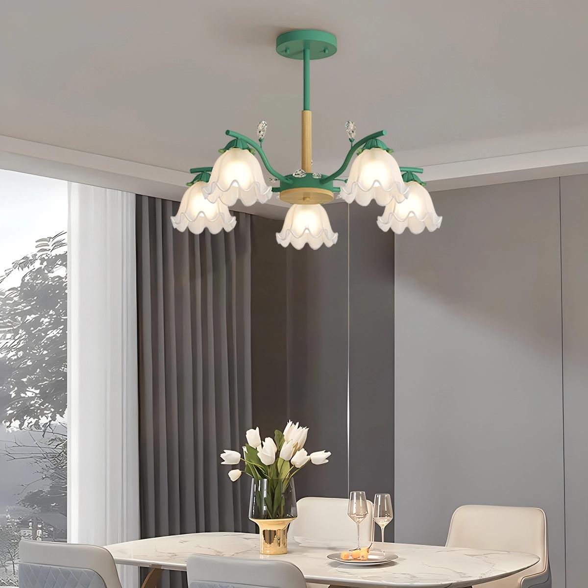 Antizer Creative Lily of the Valley Flower Chandelier