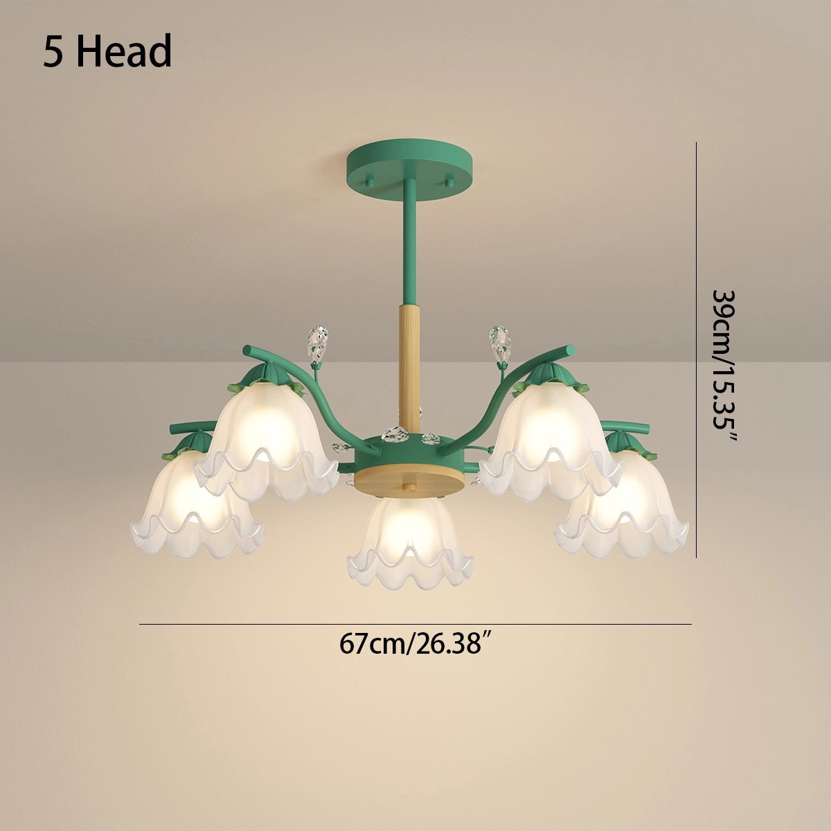 Antizer Creative Lily of the Valley Flower Chandelier