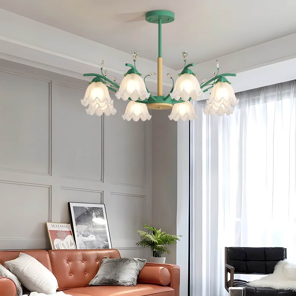 Antizer Creative Lily of the Valley Flower Chandelier