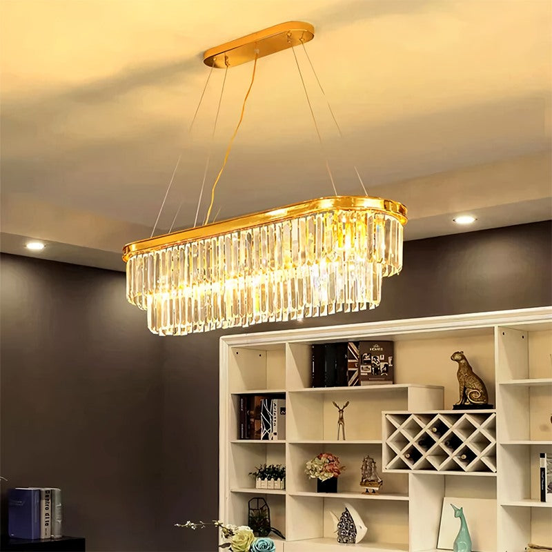 Antizer Light Luxury Crystal Chandelier for Living Room