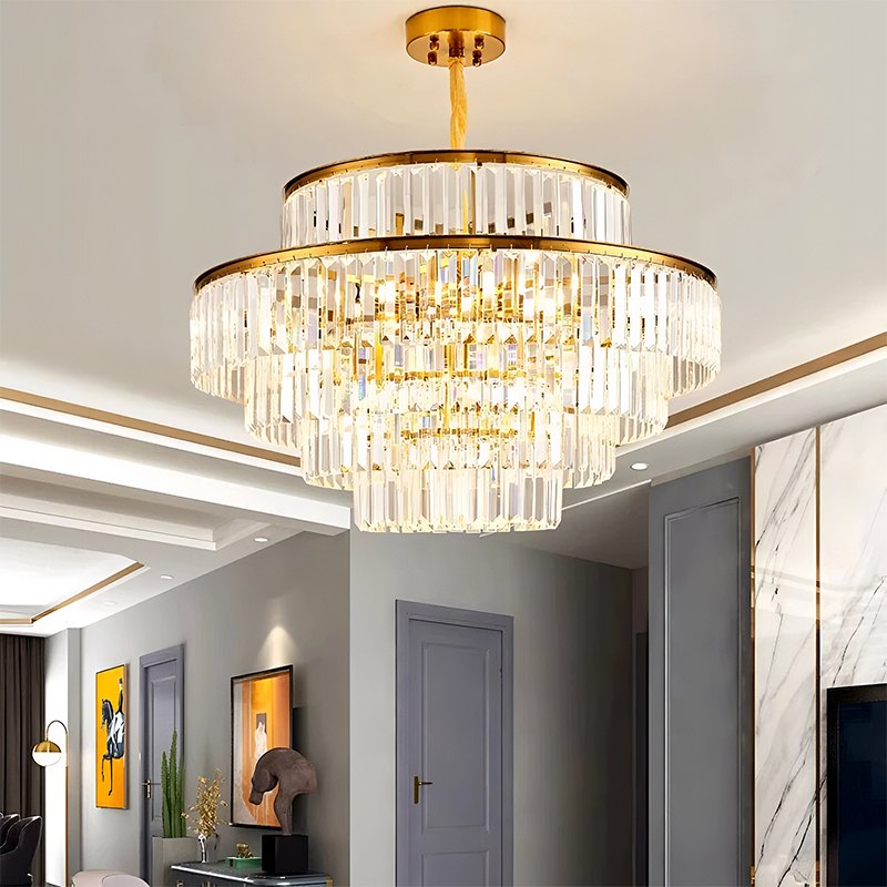 Antizer Light Luxury Crystal Chandelier for Living Room