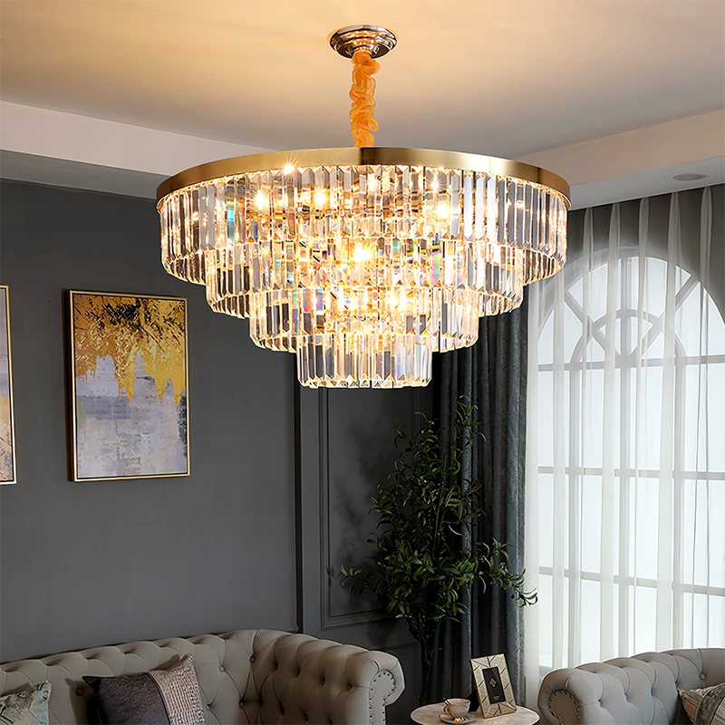 Antizer Light Luxury Crystal Chandelier for Living Room
