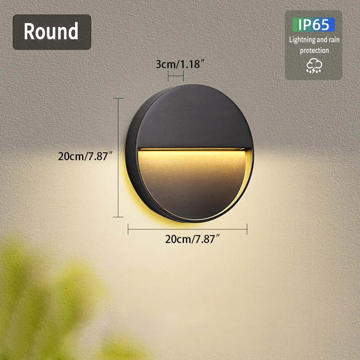 Antizer Round & Square Outdoor Waterproof Wall Light