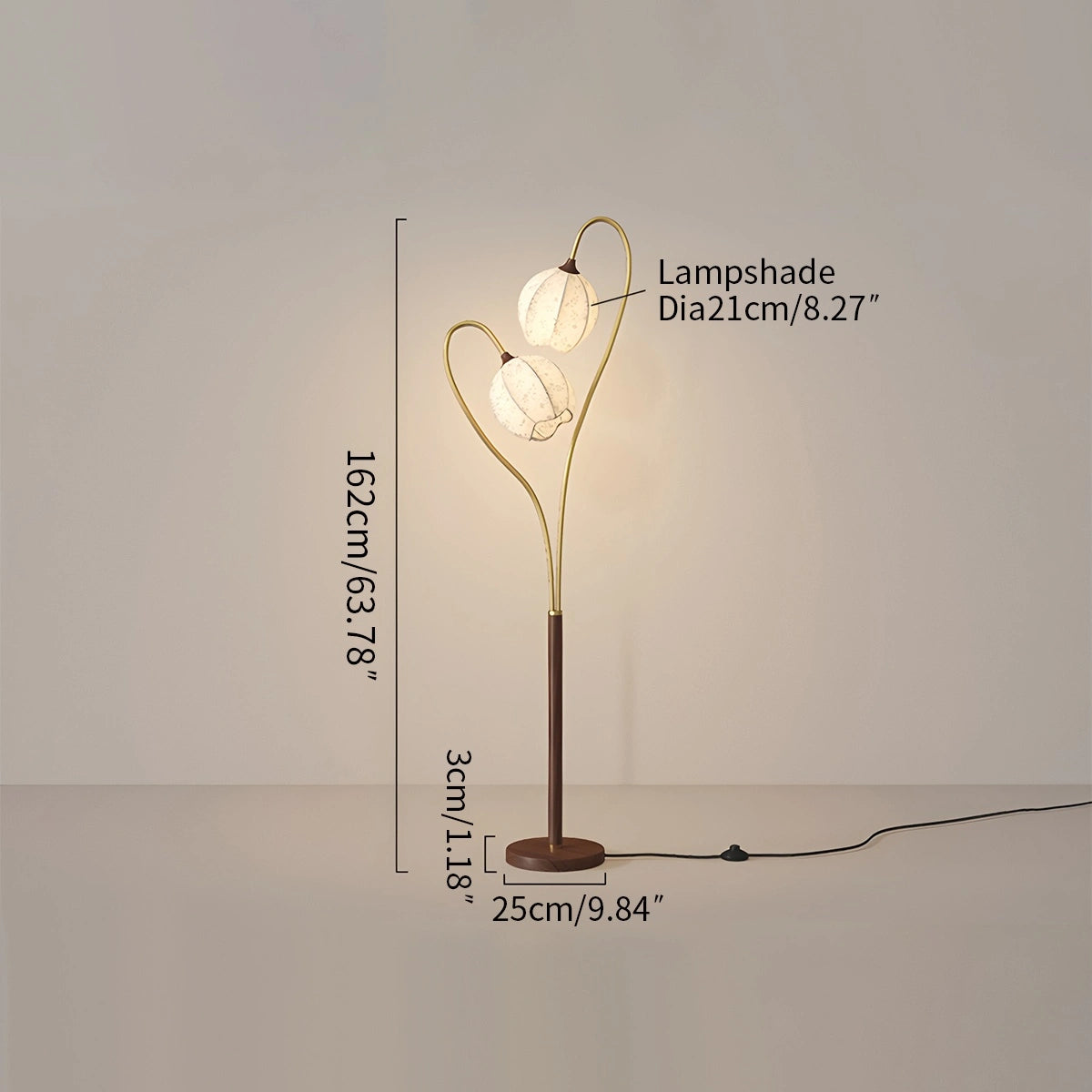 Antizer Double-Head Flower-Shaped Floor Lamp