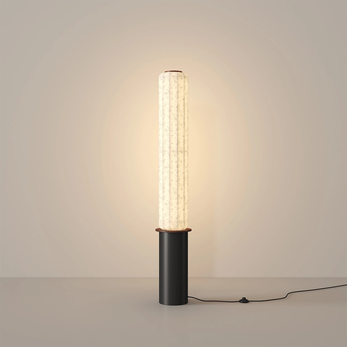 Antizer Column Fabric Lampshade Floor Lamp for Bedroom