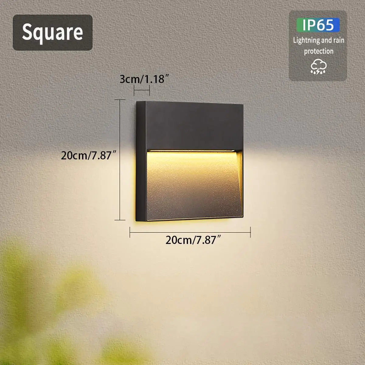 Antizer Round & Square Outdoor Waterproof Wall Light