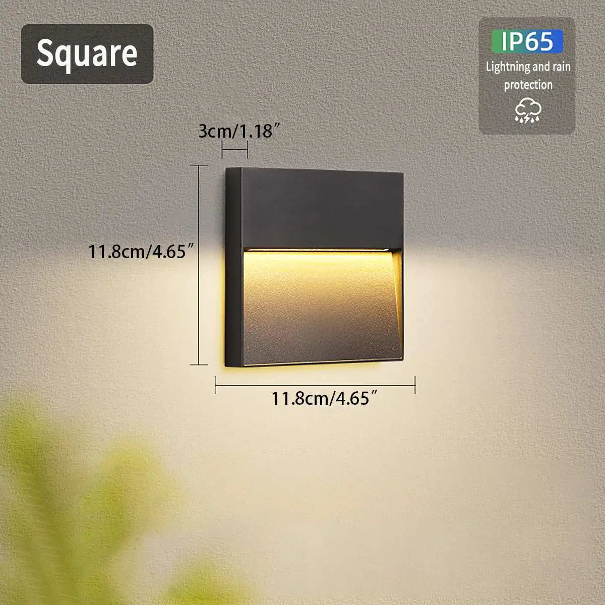 Antizer Round & Square Outdoor Waterproof Wall Light