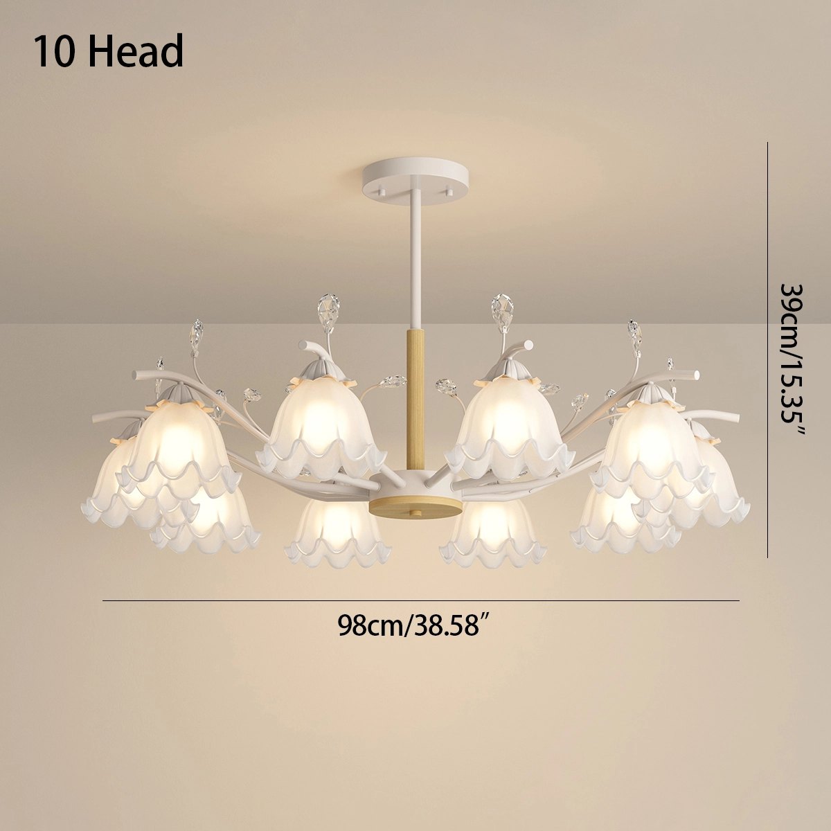 Antizer Creative Lily of the Valley Flower Chandelier