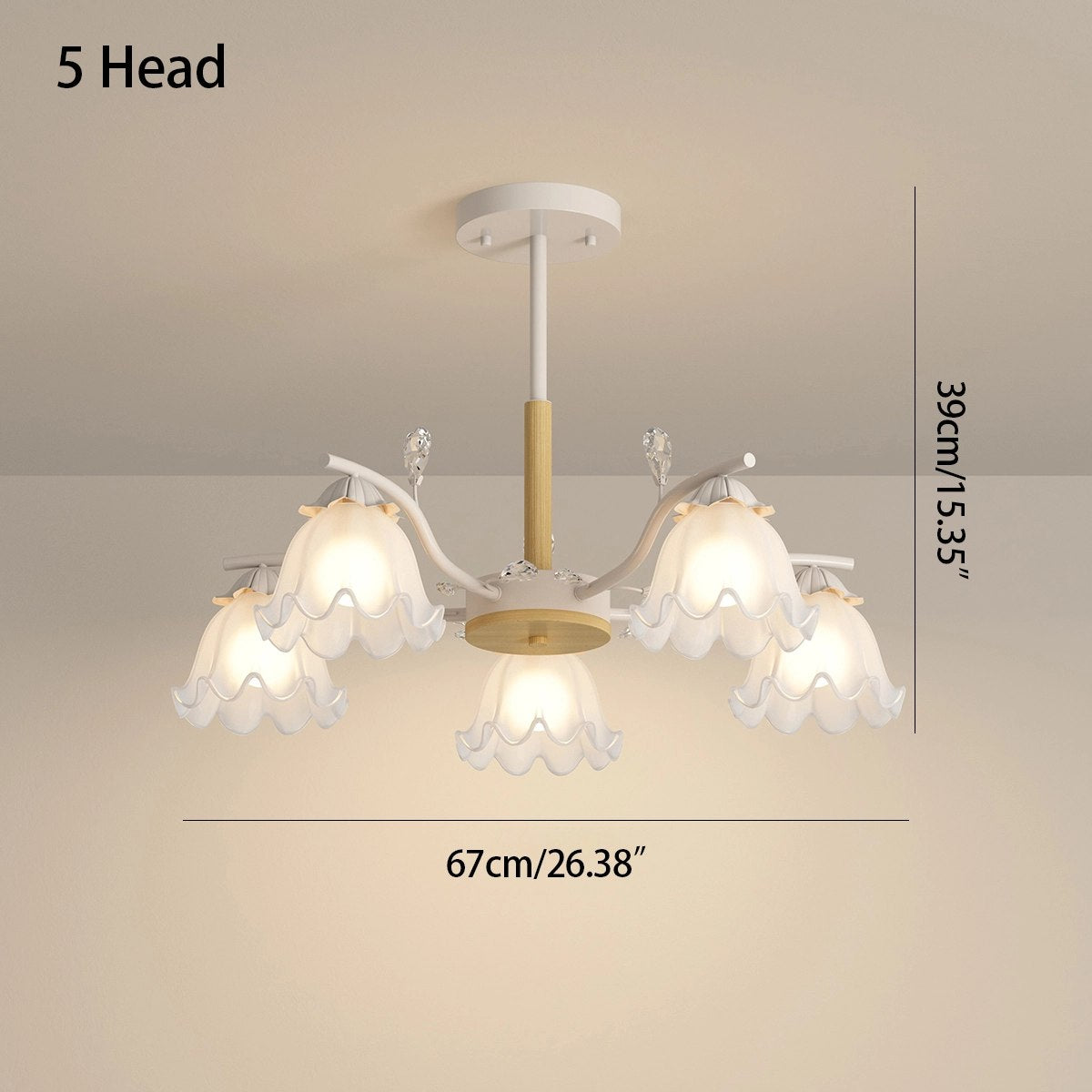 Antizer Creative Lily of the Valley Flower Chandelier
