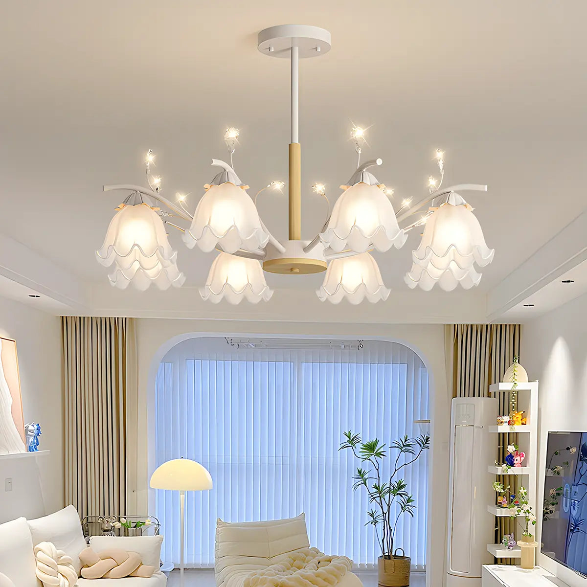 Antizer Creative Lily of the Valley Flower Chandelier