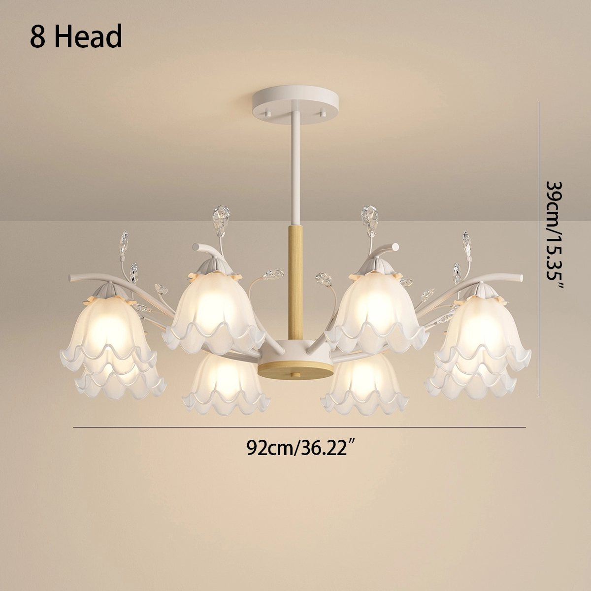Antizer Creative Lily of the Valley Flower Chandelier