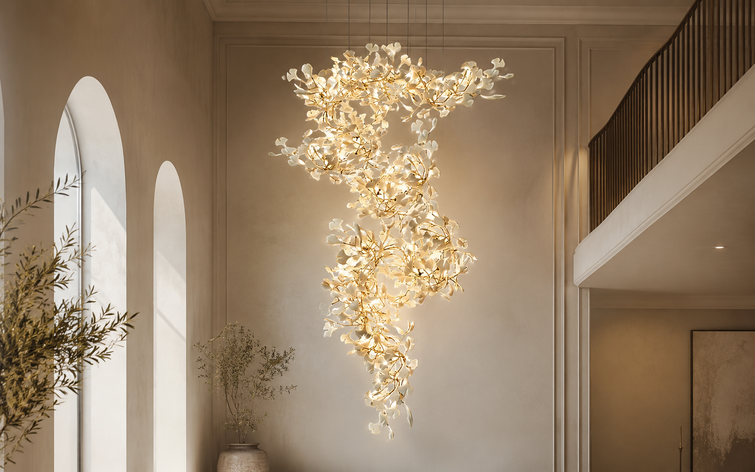 Ceramic Flower Chandelier Ideas for Living Rooms, Dining Rooms, and Staircases