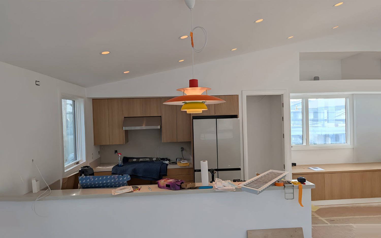 Can I install the fixture on a slanted ceiling?