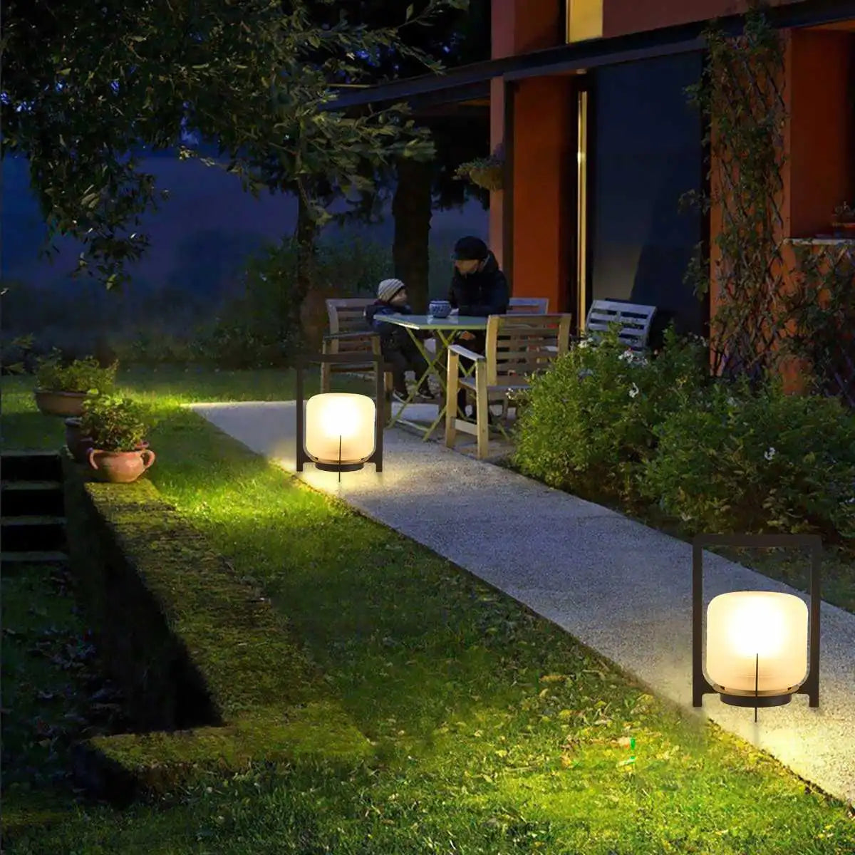 Solar Glass Lantern Outdoor Light