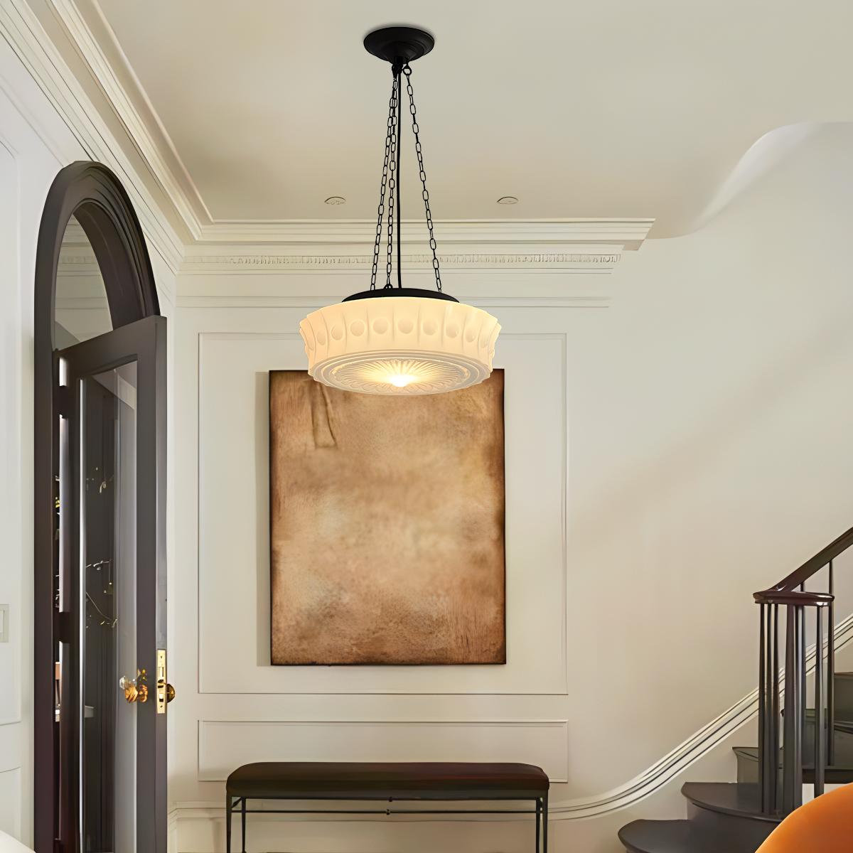 Hailie Vintage French Dome Pendant Light