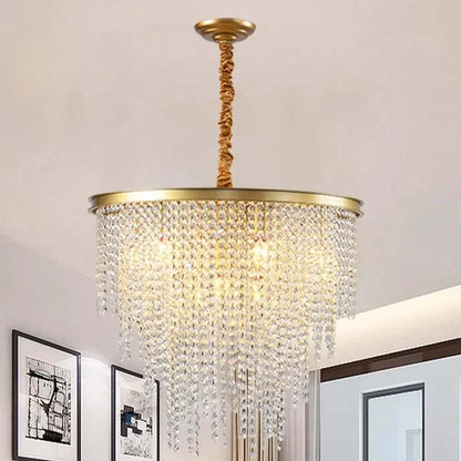 Antizer Octagonal Beaded Crystal Chandelier