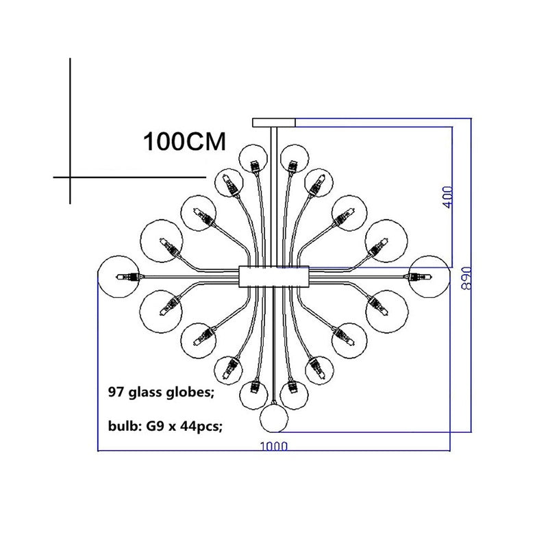 Nordic Glass Bubble Chandelier