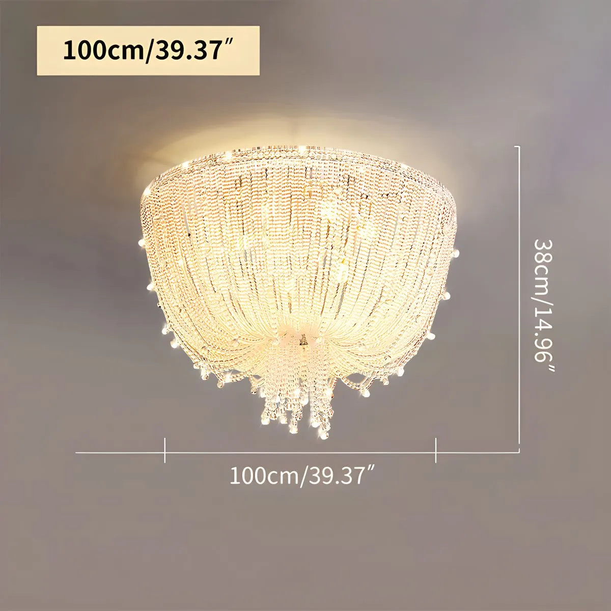 Antizer Creative Crystal Tassel Ceiling Light