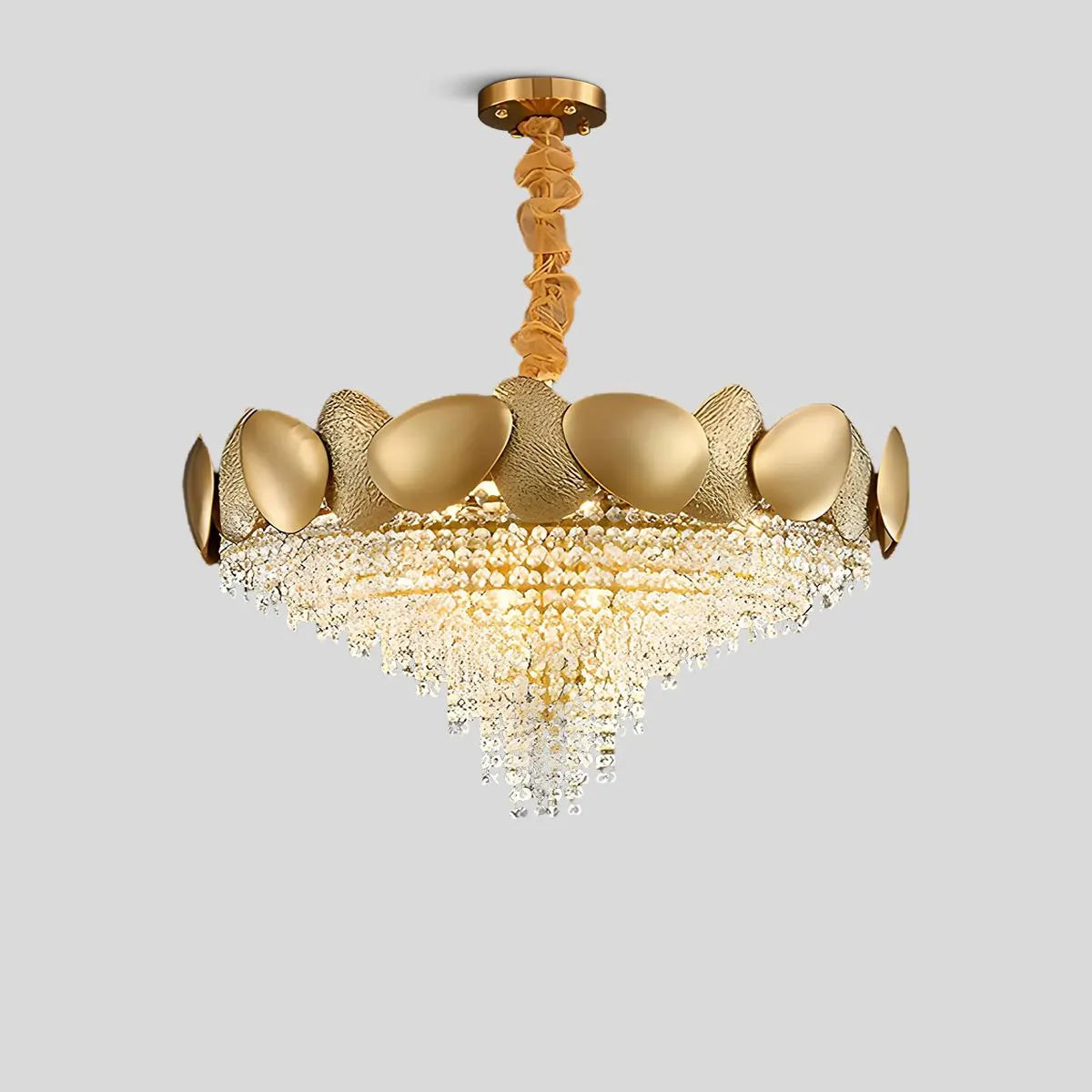 Antizer Luxurious Crystal Golden Chandelier