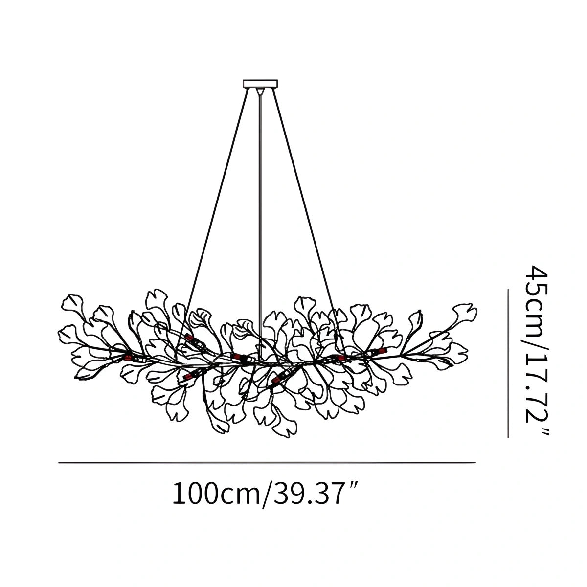 Antizer Gingko Chandeliers-B for Living Room