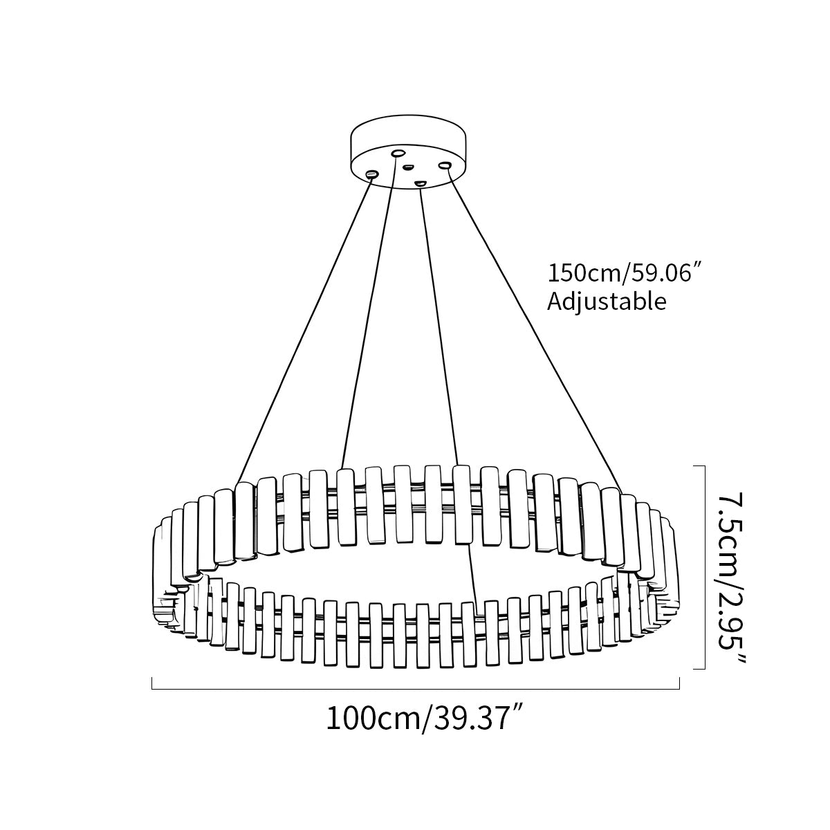 Antizer Nordic Creative Circle Chandelier