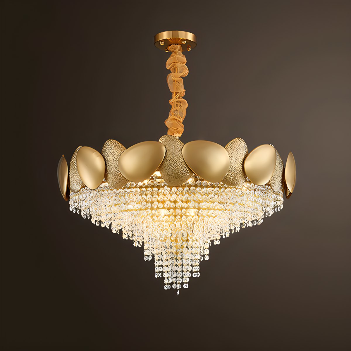 Luxurious Crystal Golden Chandelier