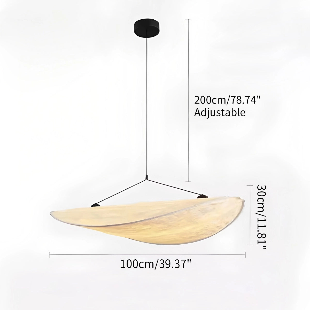 Antizer Zen Art Cloud Shape Silk Pendant Light for Living Room
