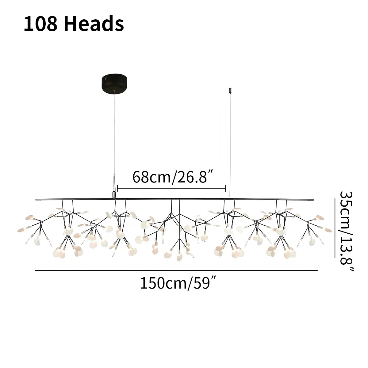 Antizer Black Firefly LED Chandelier