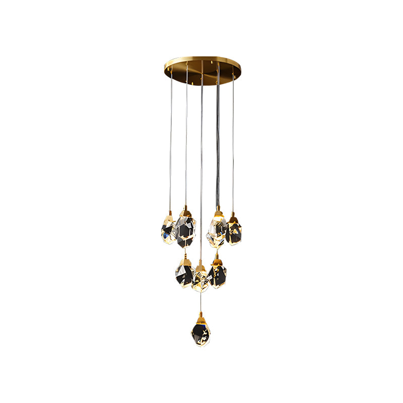 Rock Crystal Rain Chandelier