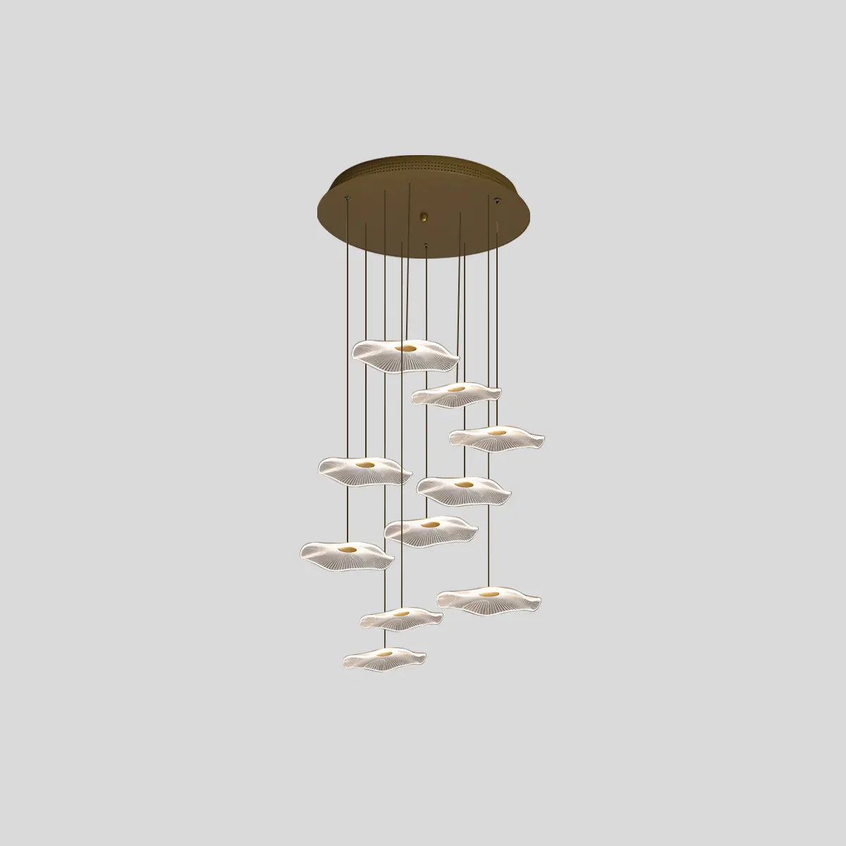 Antizer Rotasu Lotus Leaf Staircase Chandelier