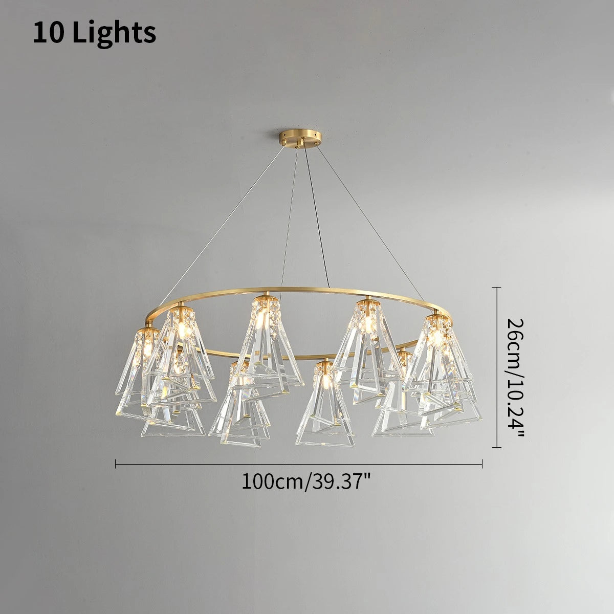 Antizer Modern Simple Crystal Chandelier for Living Room