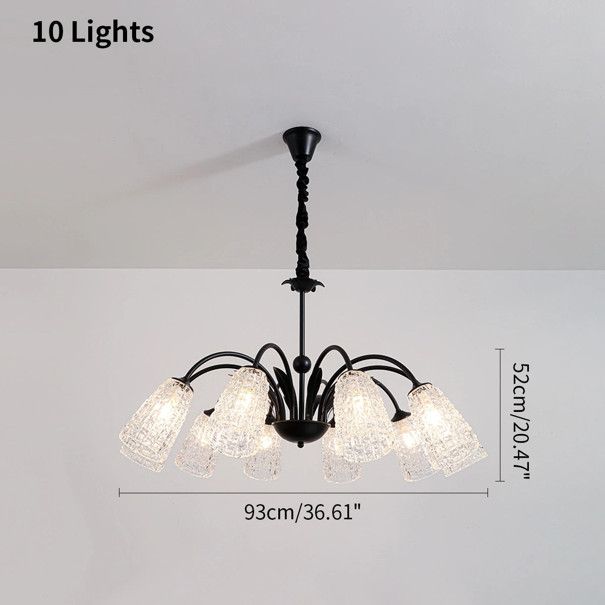 Antizer American Retro Iron Glass Chandelier