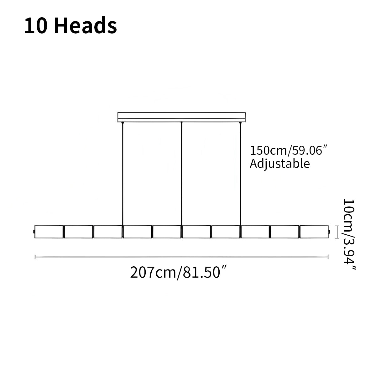 Antizer Minimalist Long Glass Pendant Light