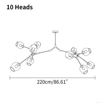 Antizer Freya Modern Glass Chandelier