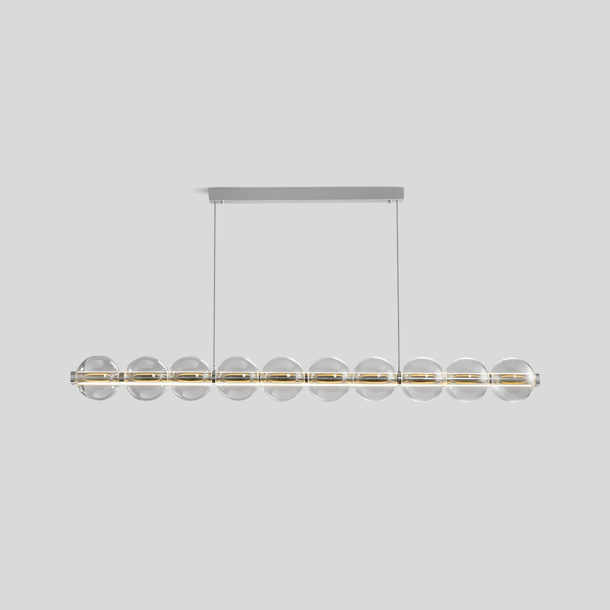 Antizer Modern Long Bubble Glass Pendant Light 10 Heads