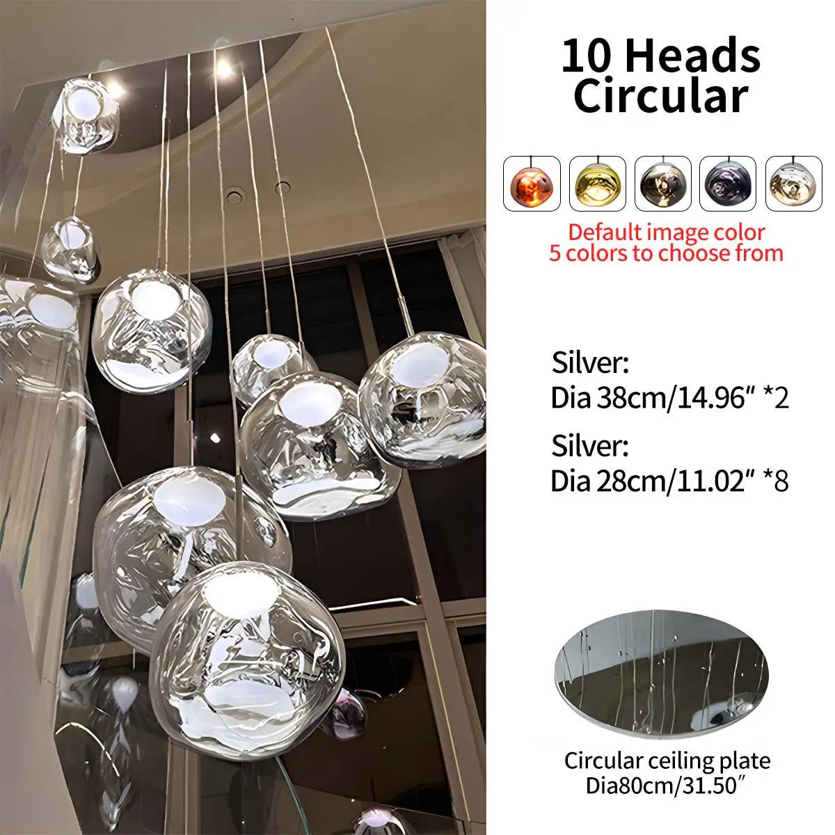 Antizer Large Lava Chandelier Customization