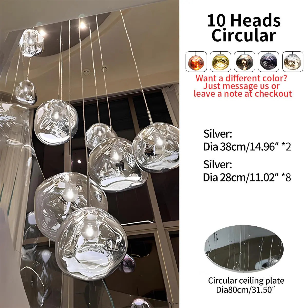 Antizer Large Lava Chandelier Customization