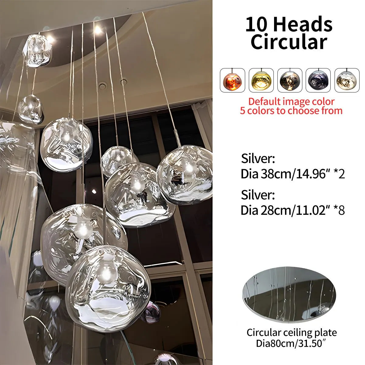 Antizer Large Lava Chandelier Customization